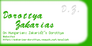 dorottya zakarias business card